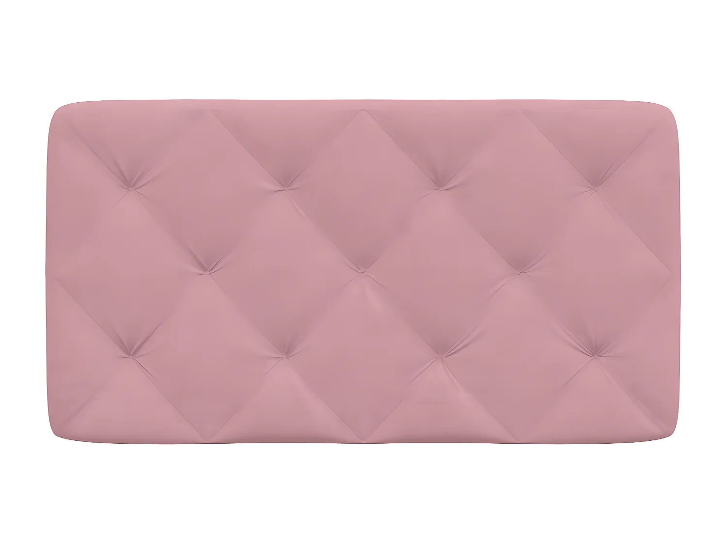 Cabecero de cama acolchado terciopelo rosa 90 cm