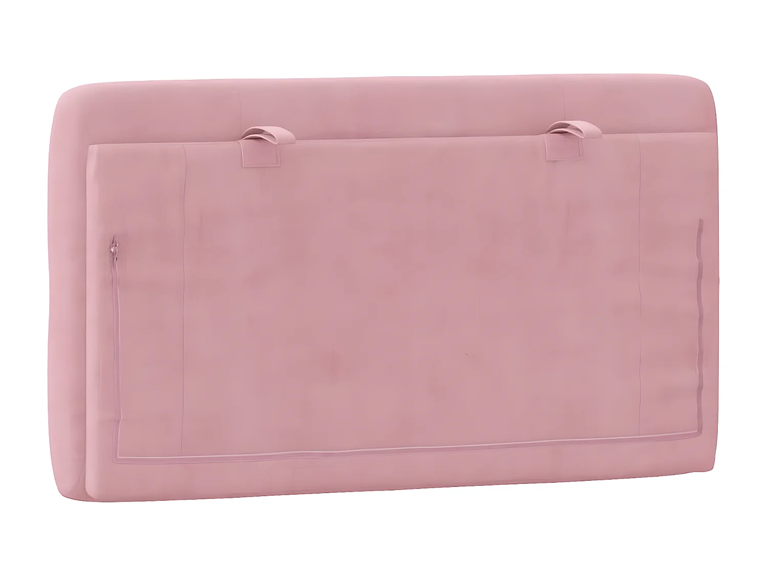 Cabecero de cama acolchado terciopelo rosa 90 cm