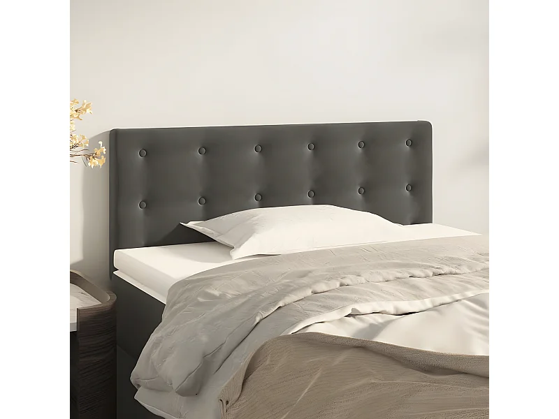 Tête de lit Gris foncé 90x5x78/88 cm Velours