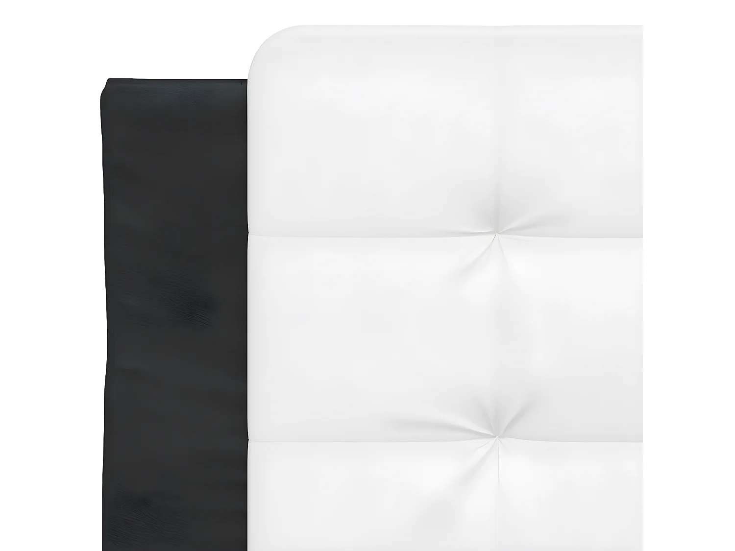 Coussin de tête de lit noir et blanc 80 cm similicuir
