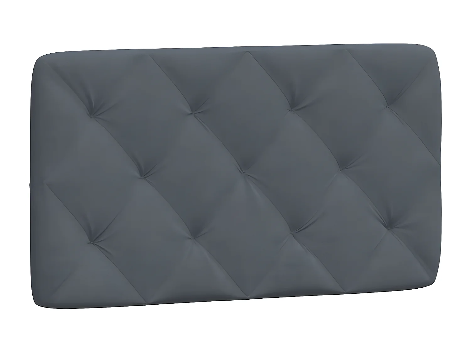 Coussin de tête de lit gris foncé 90 cm velours