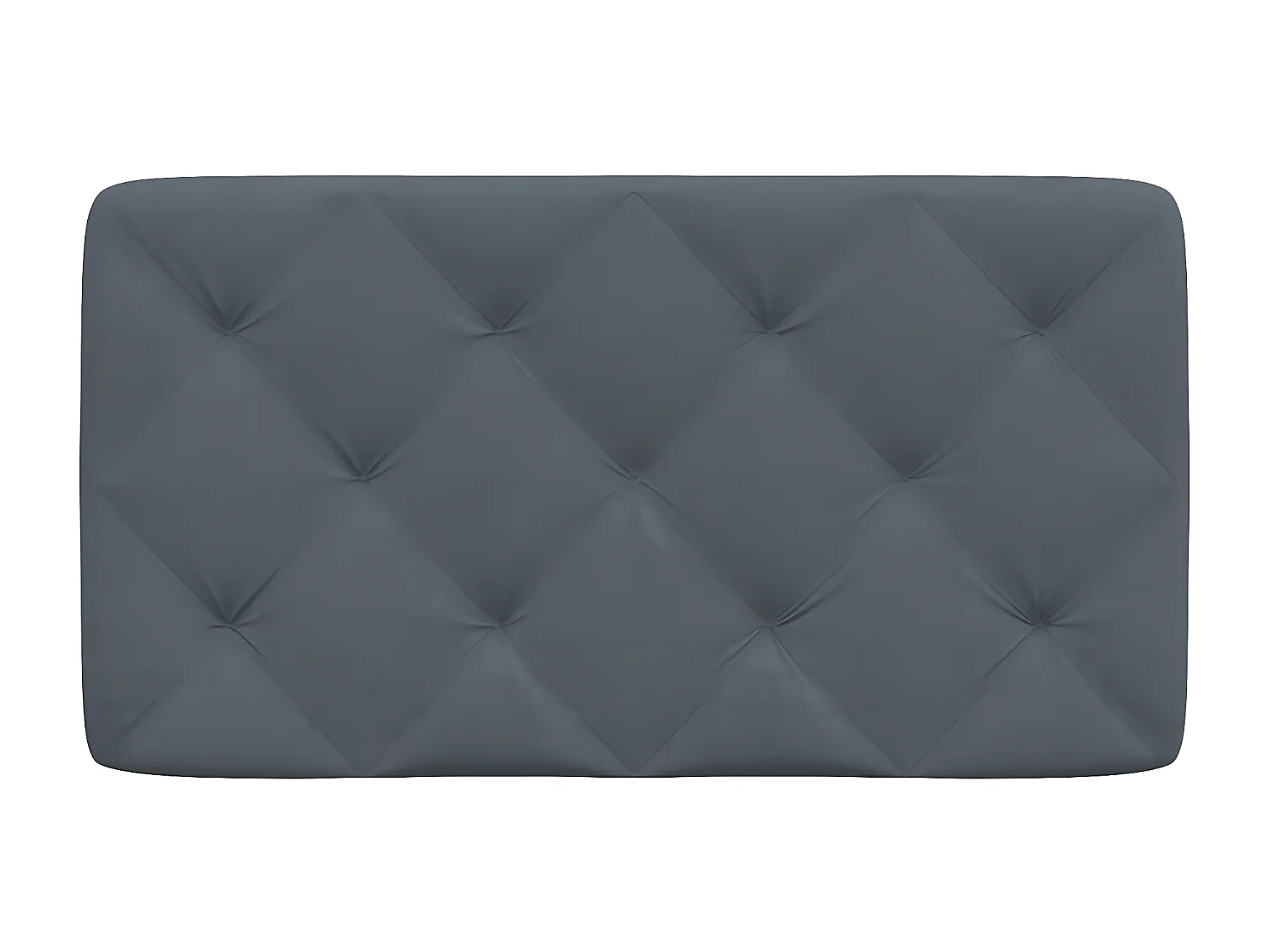Coussin de tête de lit gris foncé 90 cm velours