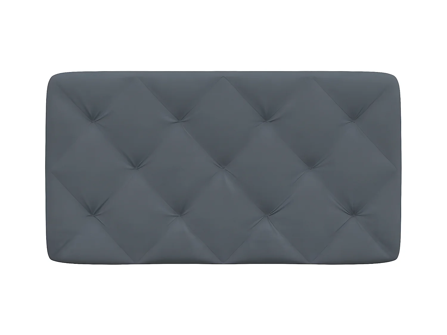 Coussin de tête de lit gris foncé 90 cm velours
