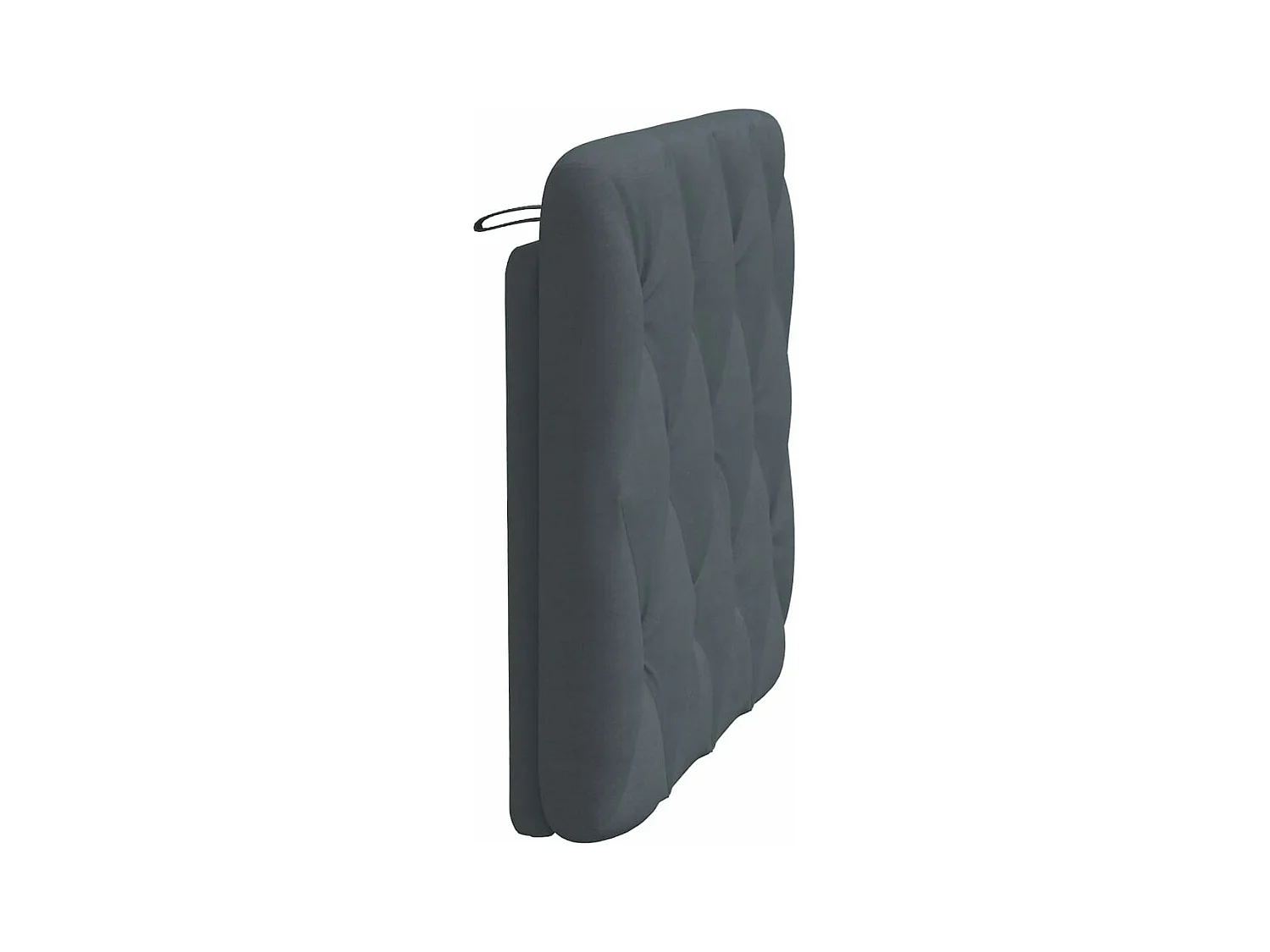 Coussin de tête de lit gris foncé 90 cm velours