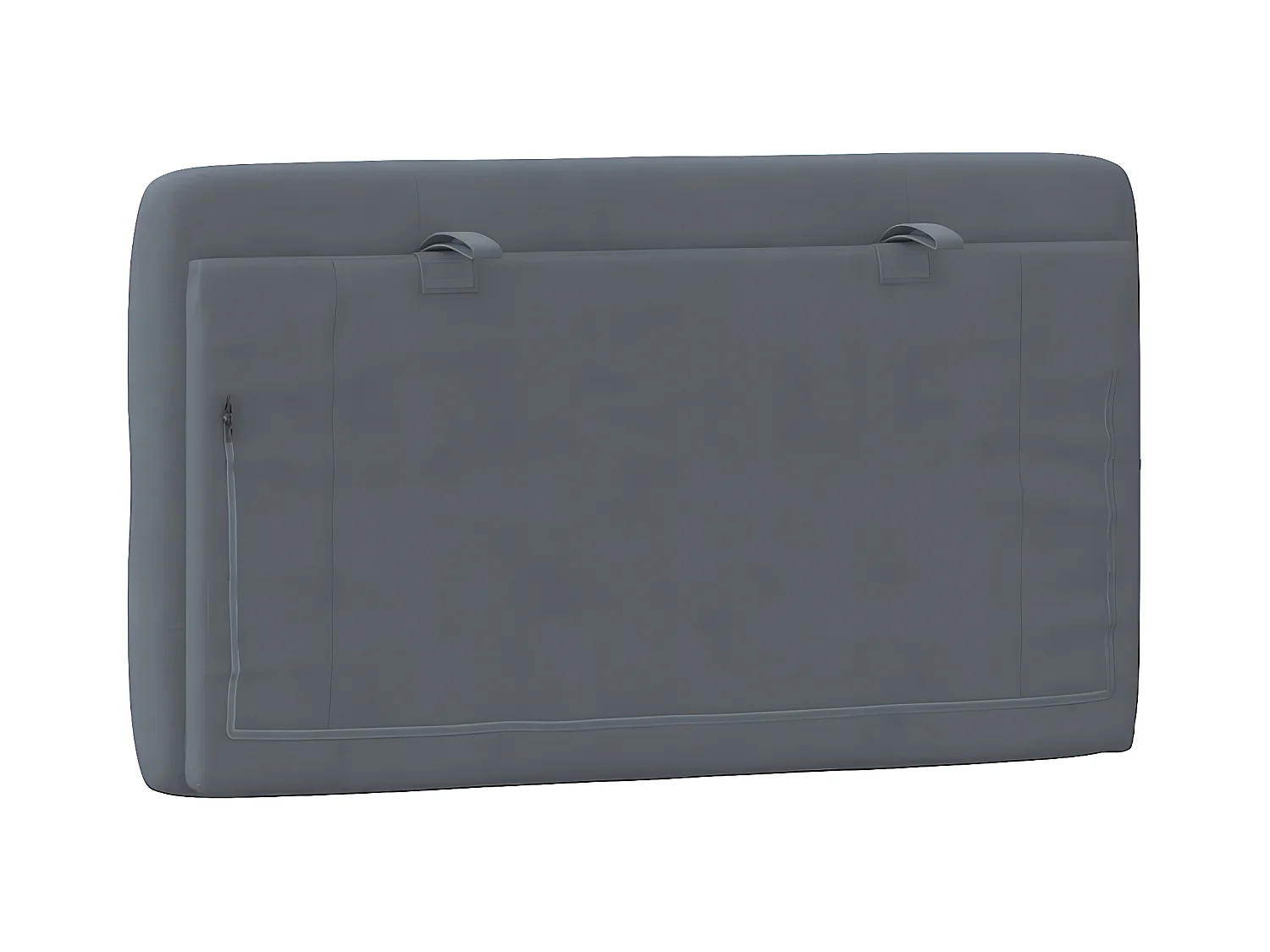 Coussin de tête de lit gris foncé 90 cm velours