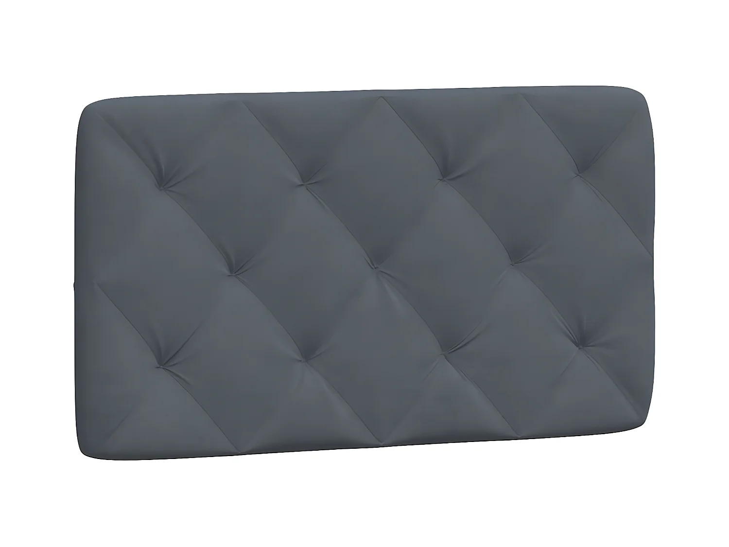 Coussin de tête de lit gris foncé 90 cm velours