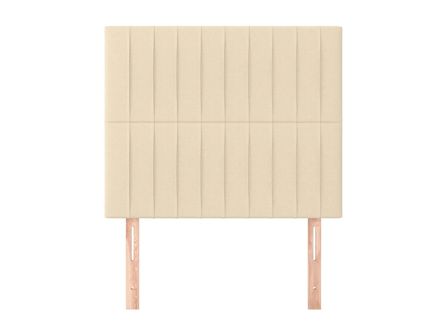 Cabeceira de cama 2 peças tecido 100x5x78/88 cm creme