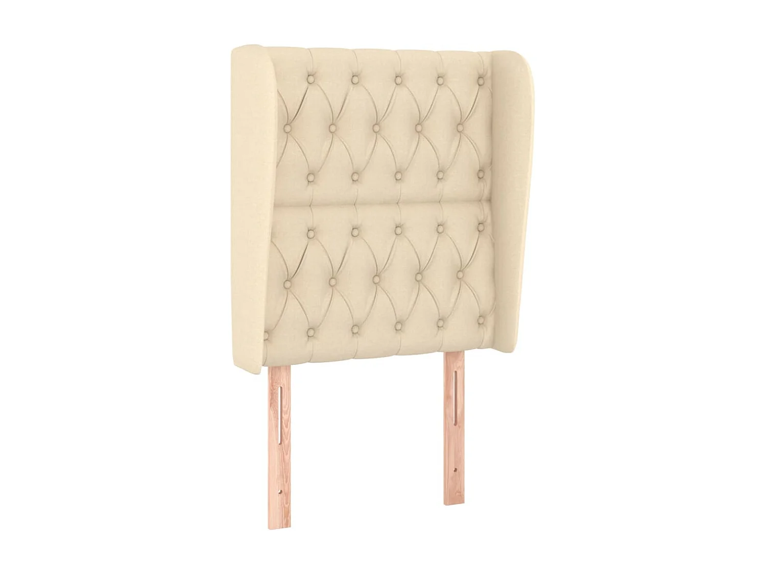 Tête de lit avec oreilles Crème 83x23x118/128 cm Tissu