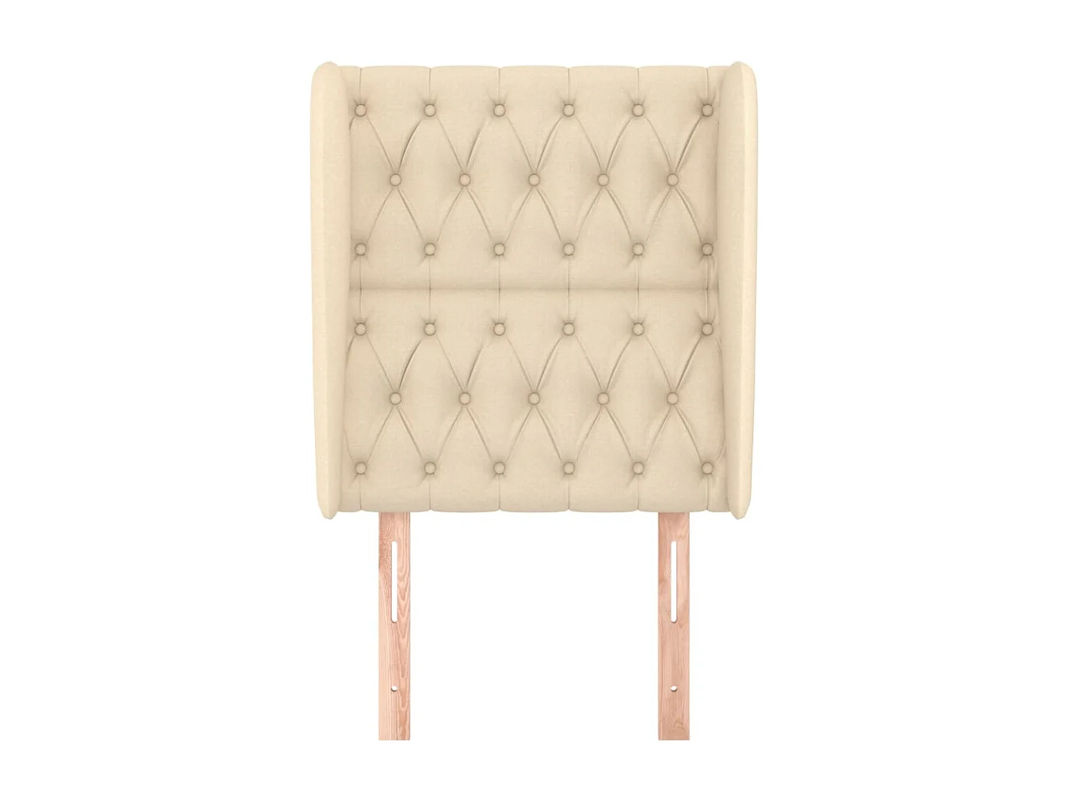 Tête de lit avec oreilles Crème 83x23x118/128 cm Tissu