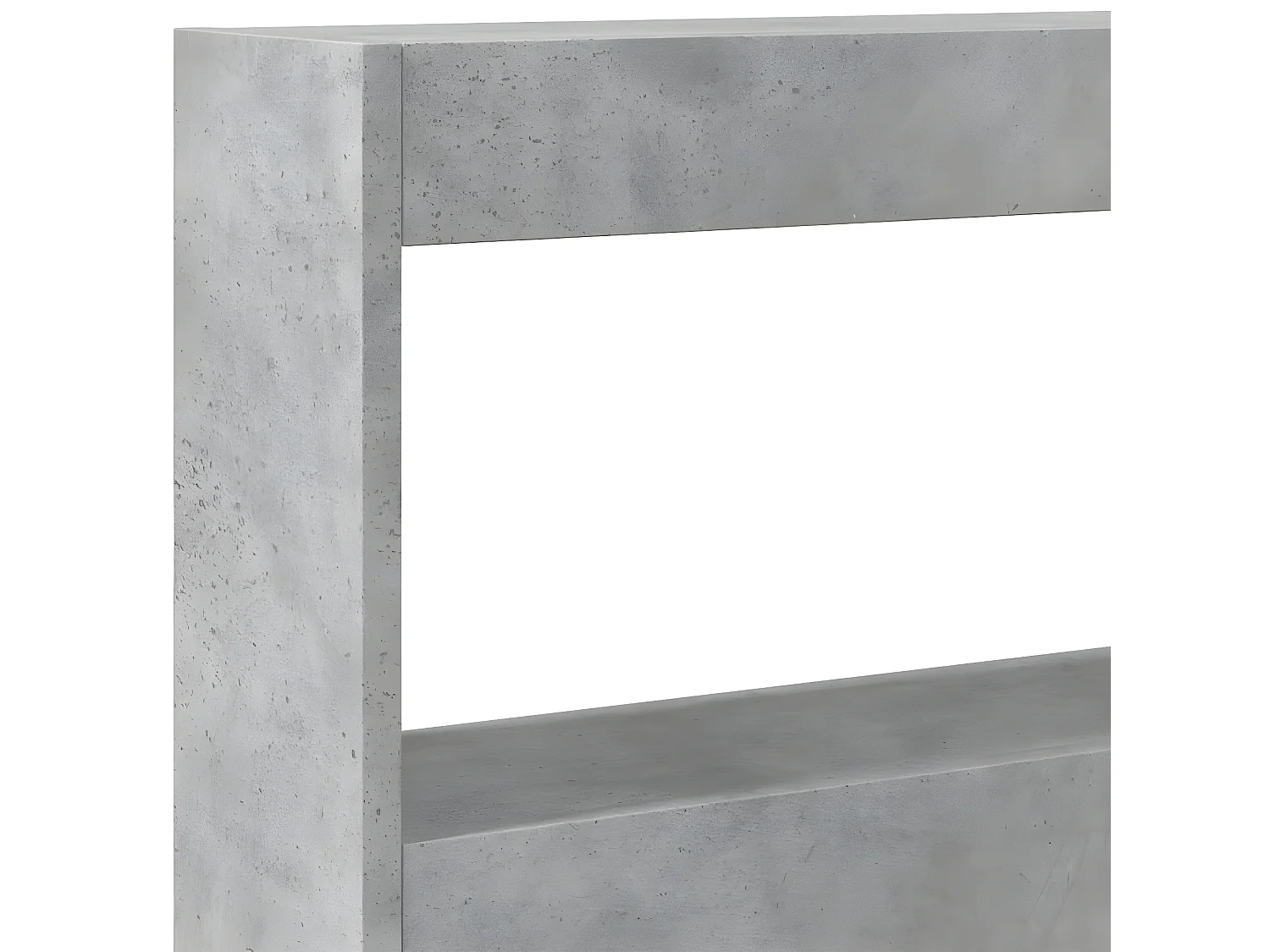 Armoire tête de lit avec LED gris béton 160x17x102 cm