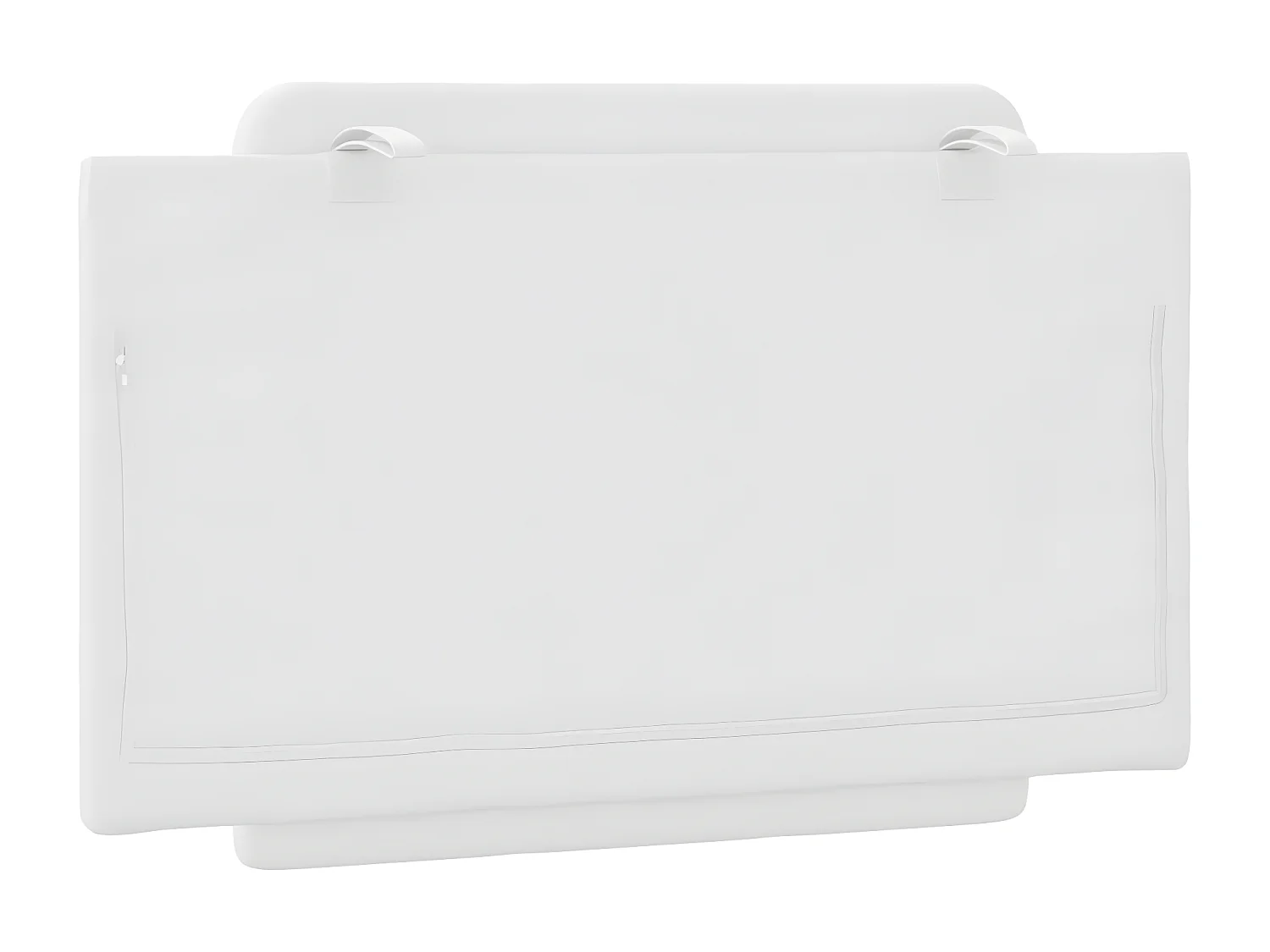 Cabecero de cama acolchado cuero sintético blanco 90 cm