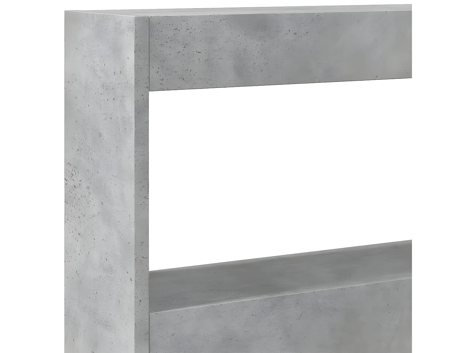 Armoire tête de lit avec LED gris béton 200x17x102 cm