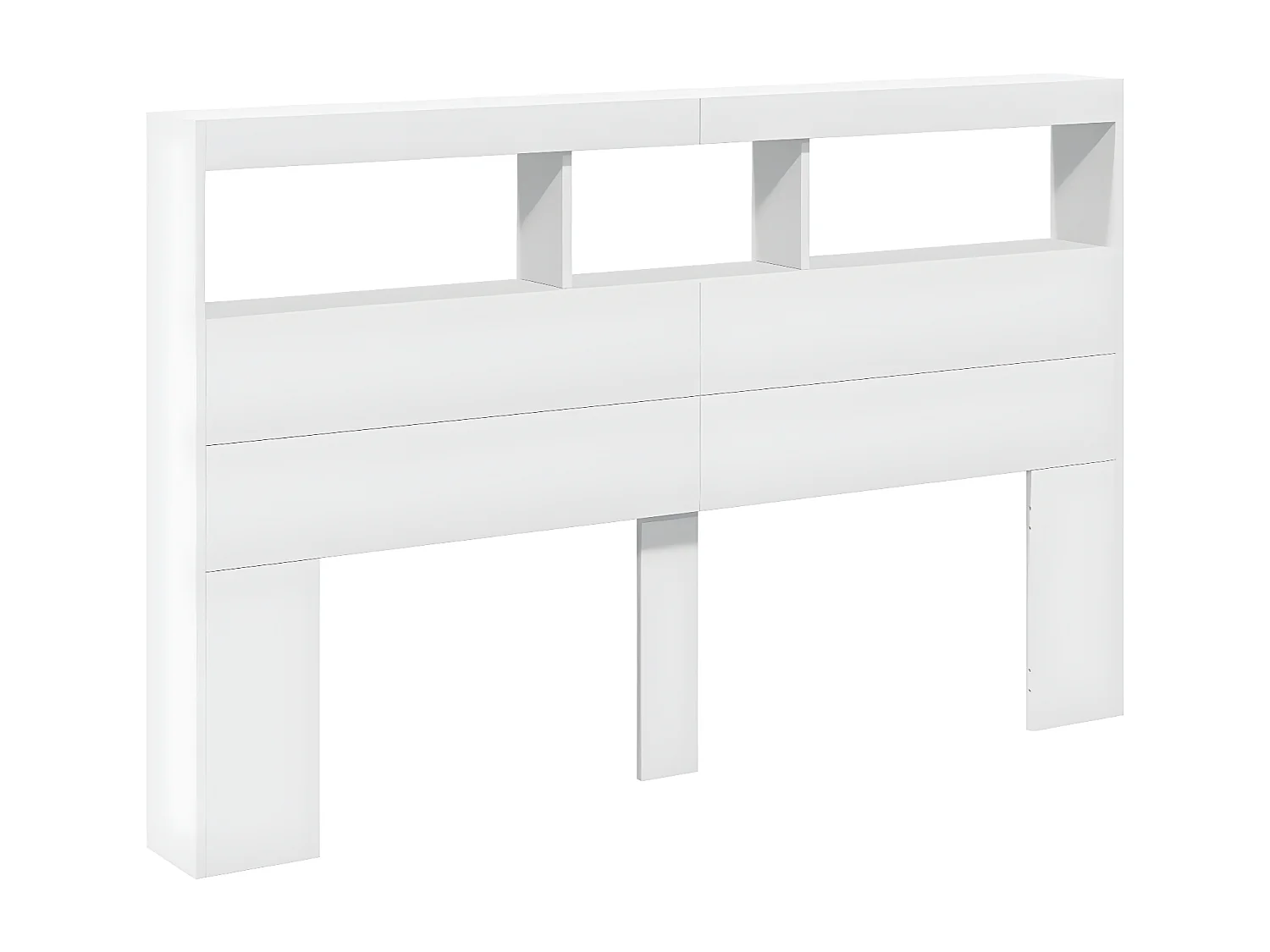 Armoire tête de lit avec LED blanc 160x17x102 cm