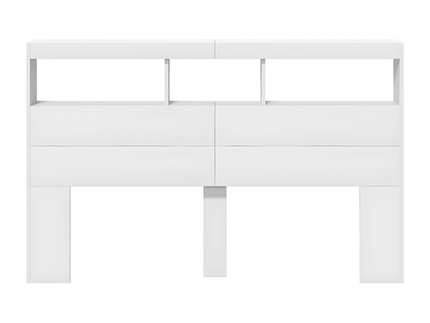 Armoire tête de lit avec LED blanc 160x17x102 cm