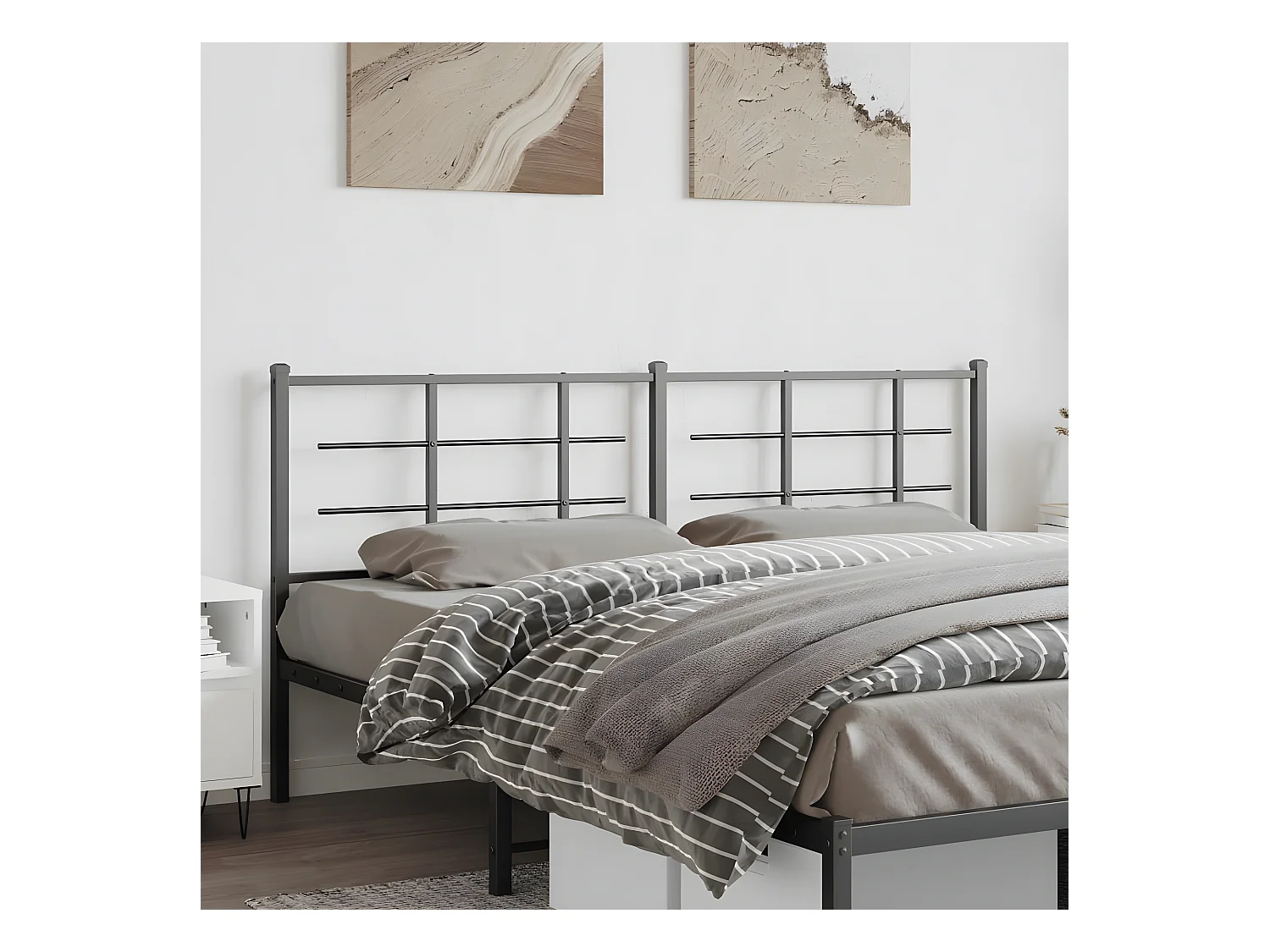 Tête de lit métal noir 193 cm