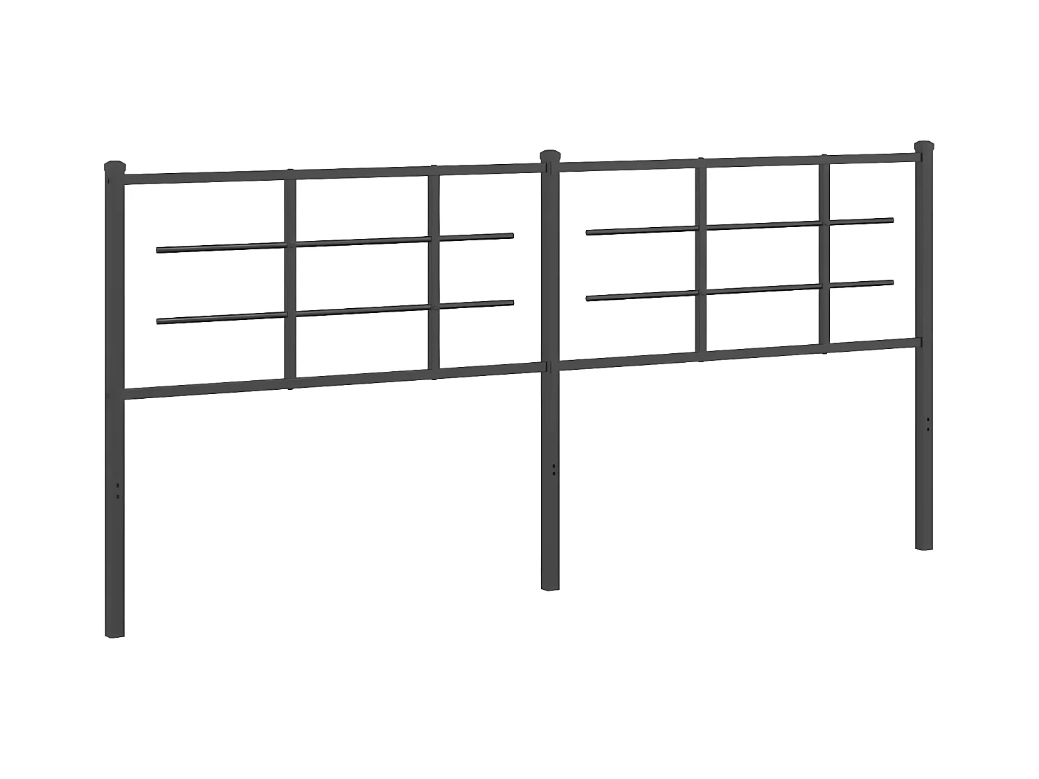 Cabecero de metal negro 193 cm