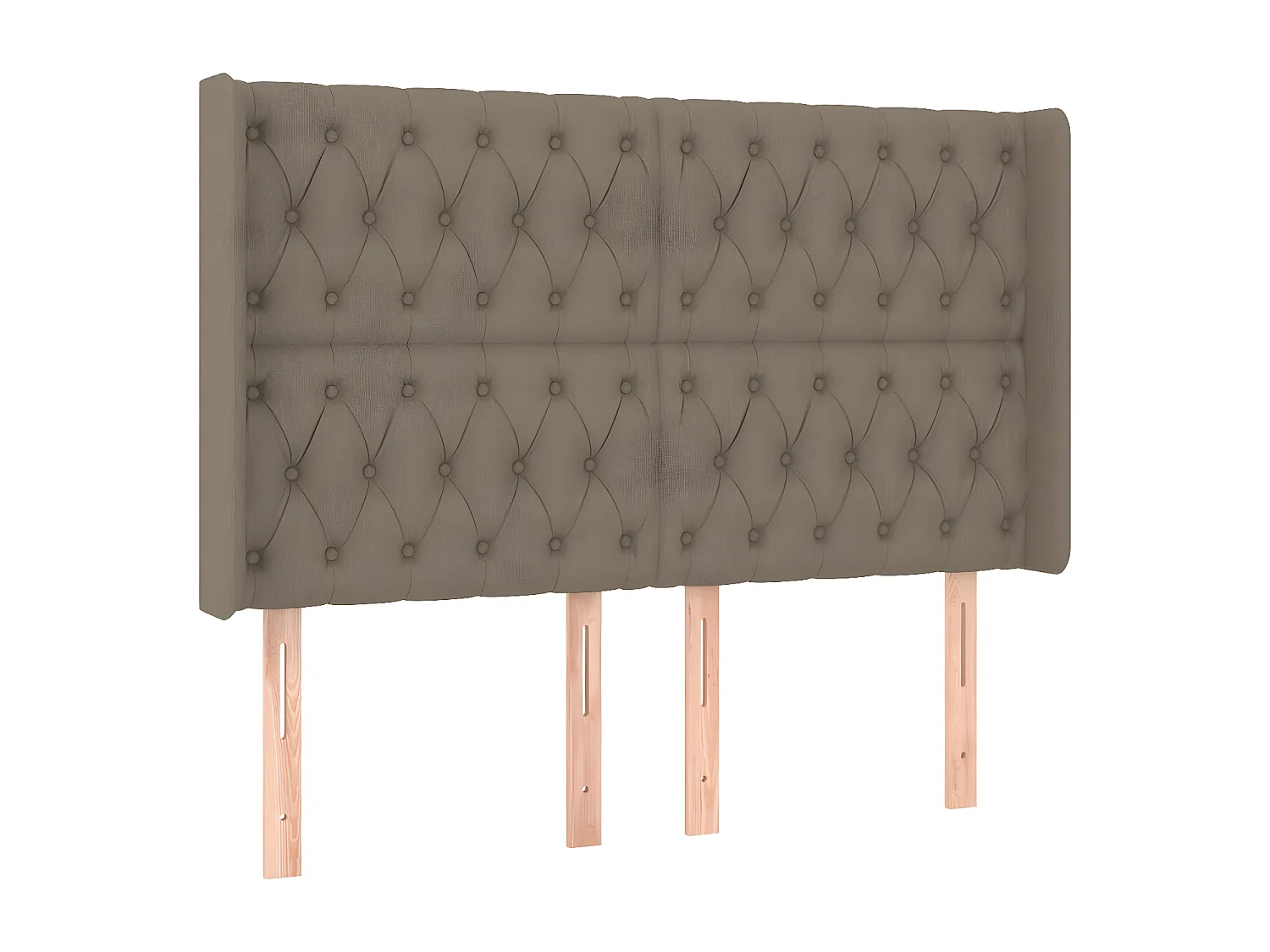 Tête de lit avec oreilles Taupe 163x16x118/128 cm Tissu