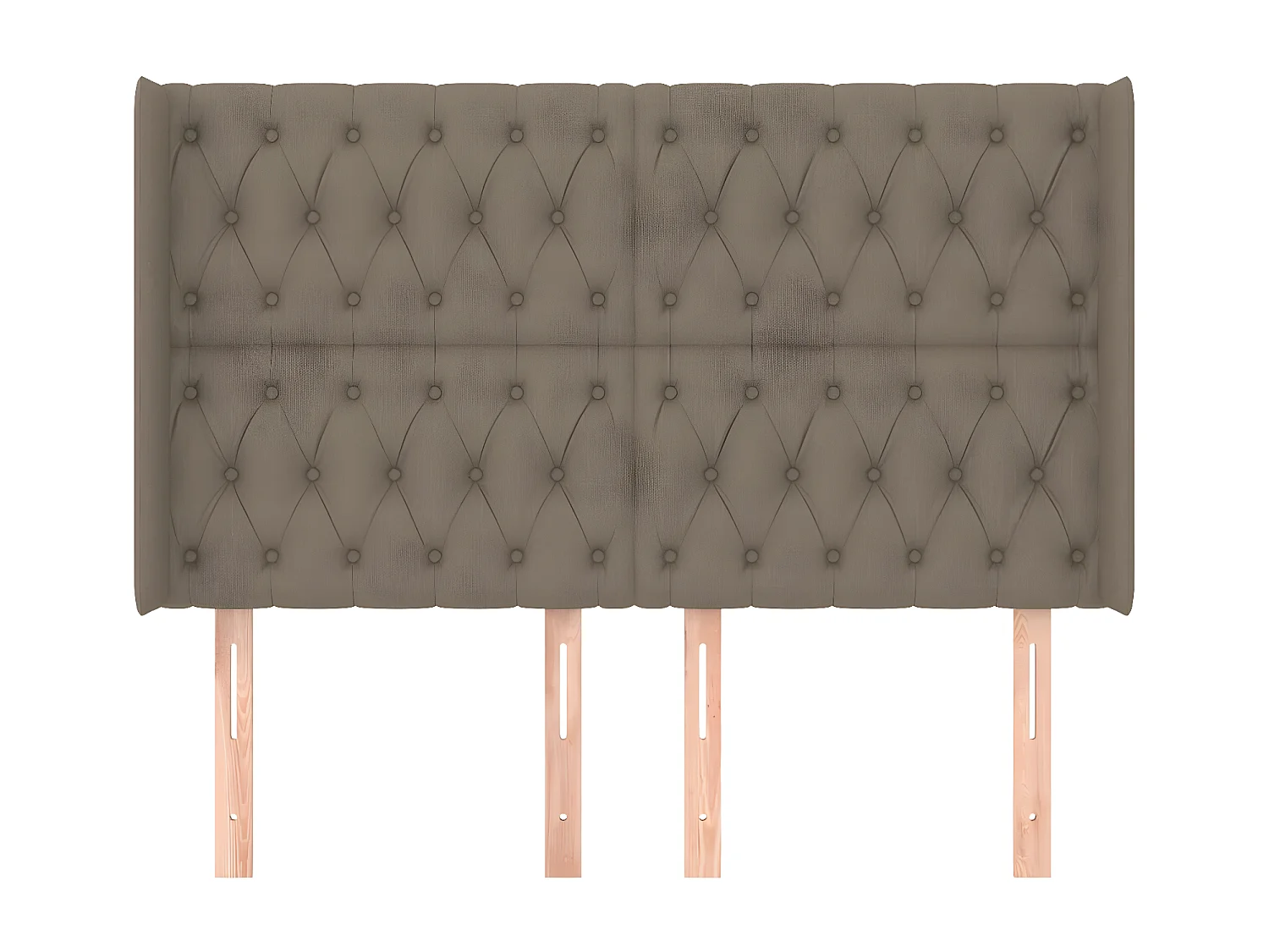 Tête de lit avec oreilles Taupe 163x16x118/128 cm Tissu