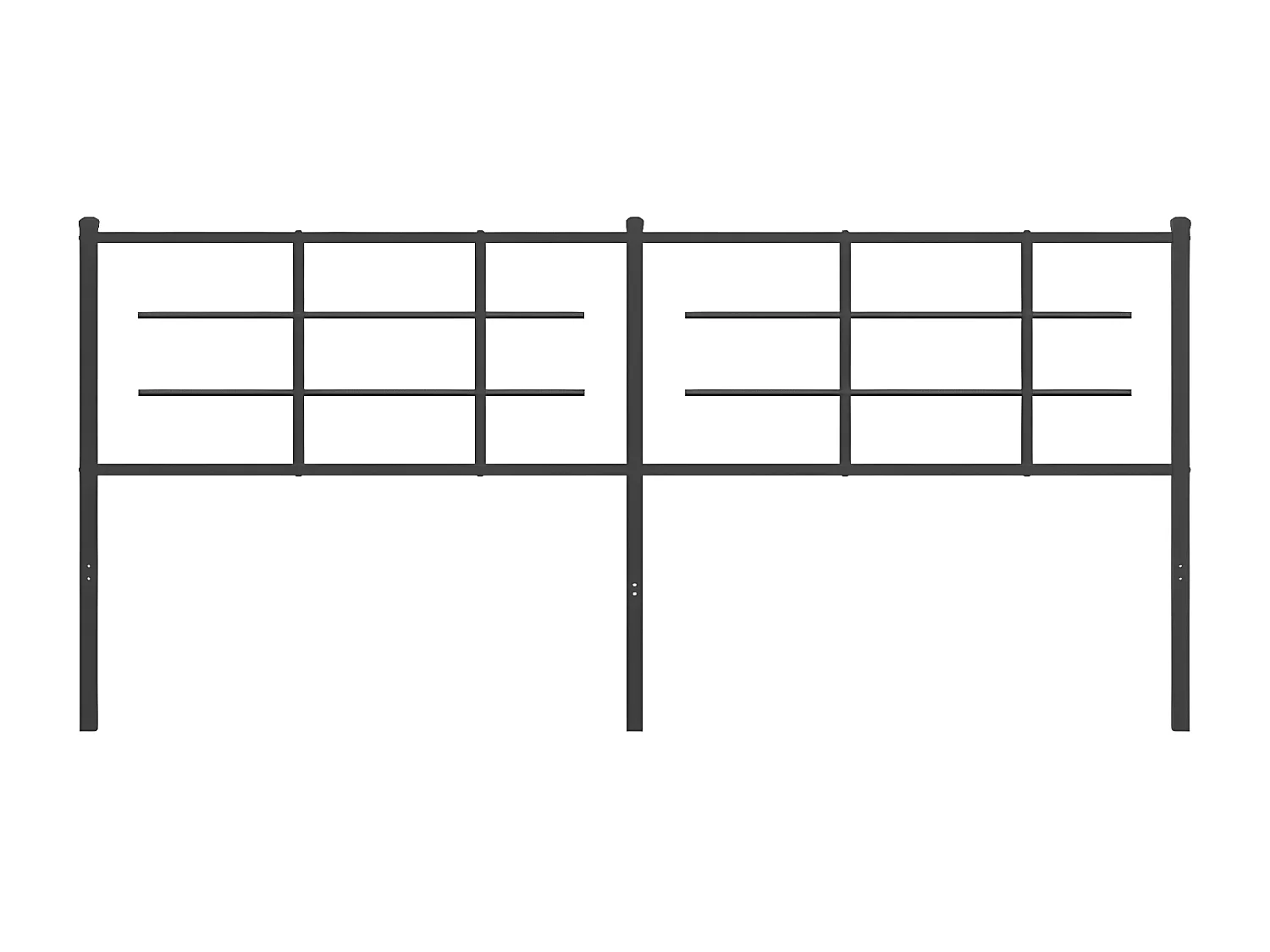 Tête de lit métal noir 200 cm