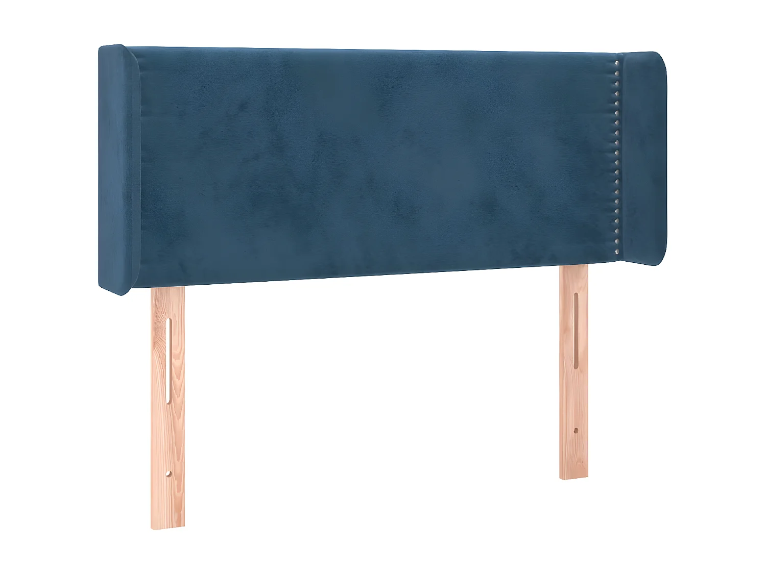 Cabecero con LED de terciopelo azul oscuro 103x16x78/88 cm