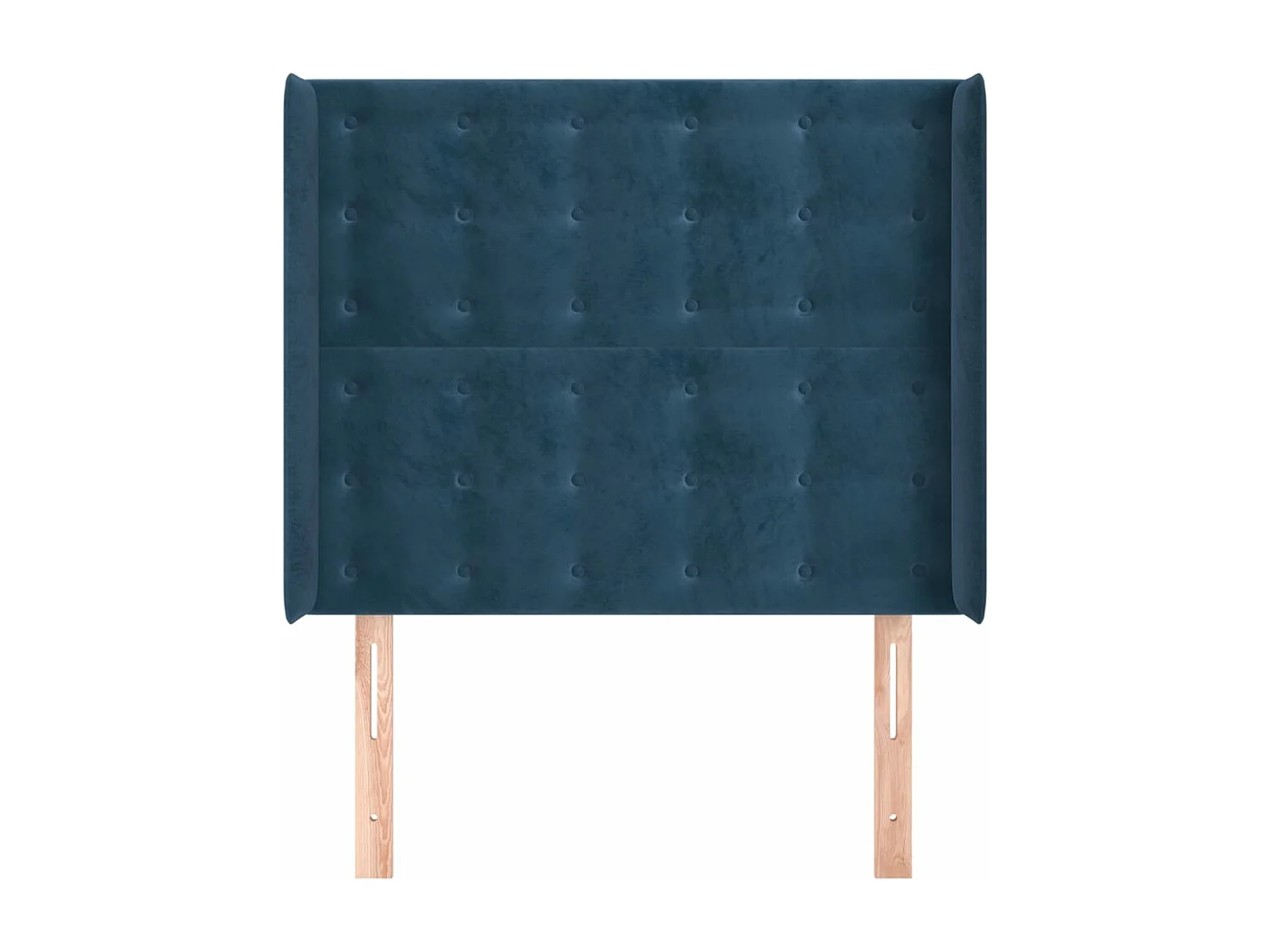 Tête de lit avec oreilles Bleu foncé 93x16x118/128 cm Velours