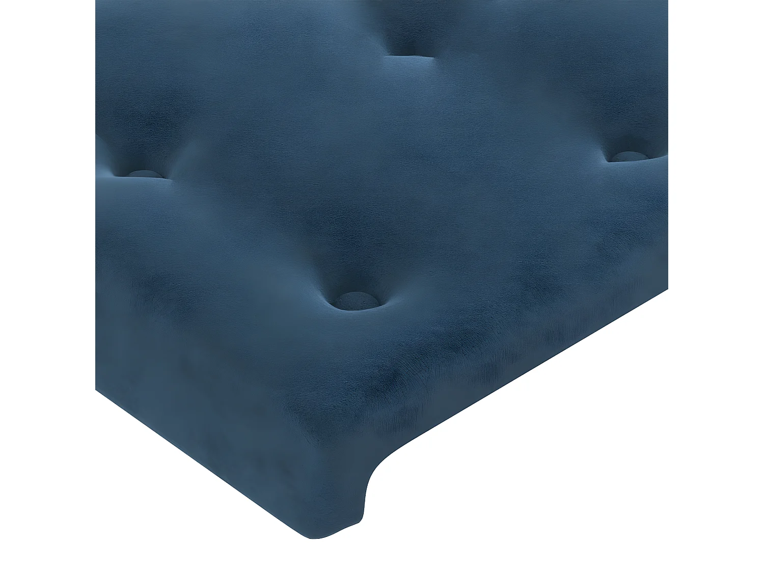 Tête de lit avec oreilles Bleu foncé 93x16x118/128 cm Velours