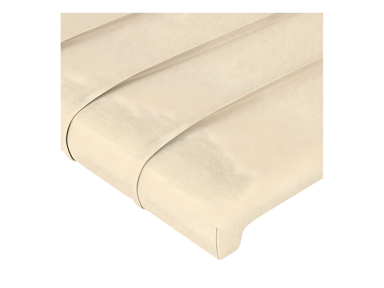 Tête de lit avec oreilles Crème 203x16x78/88 cm Tissu