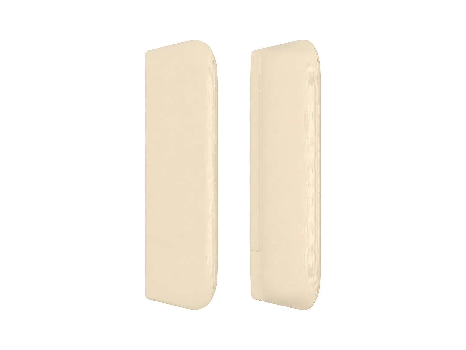 Cabecero de tela color crema 203x16x78/88 cm