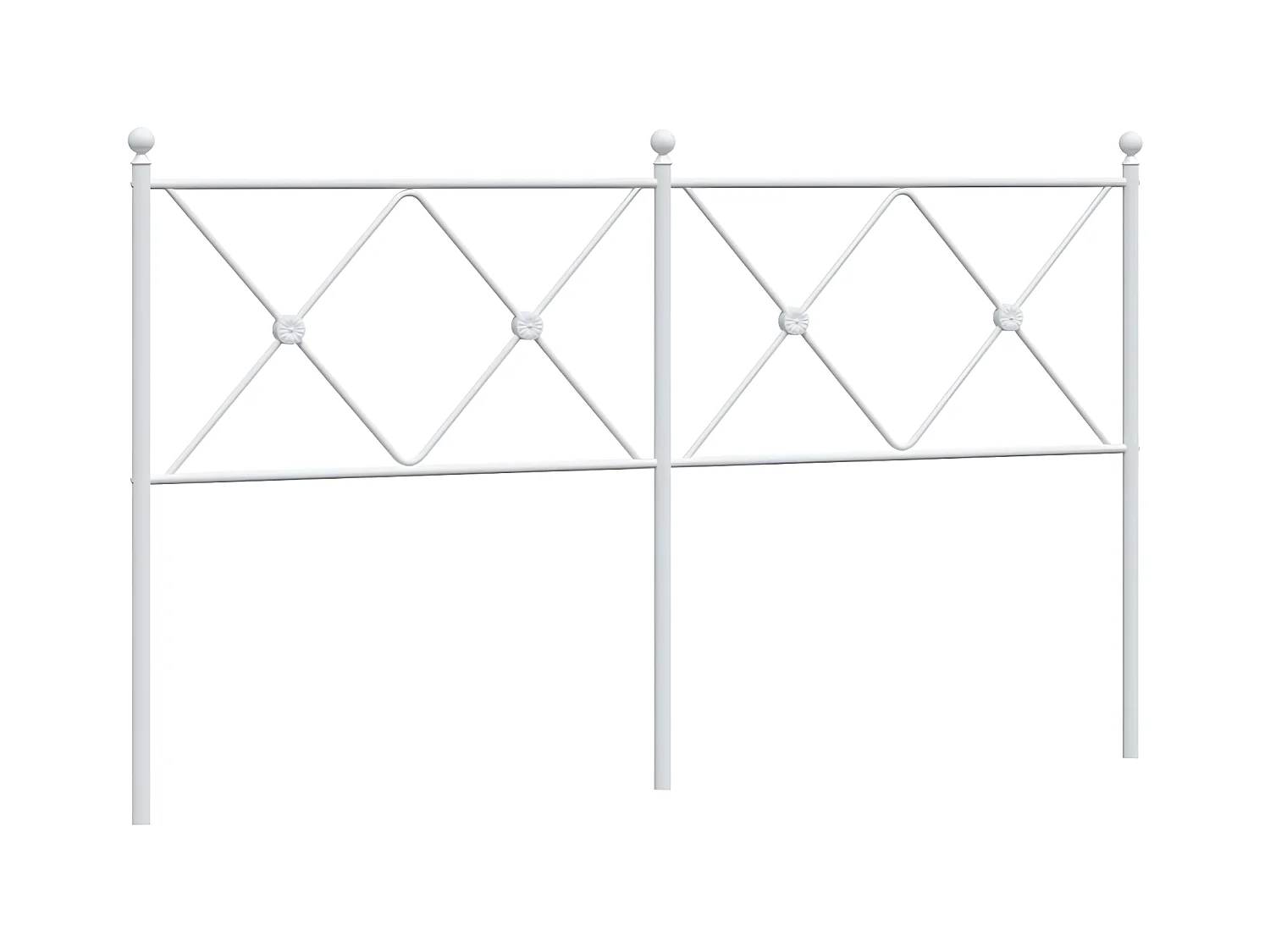 Tête de lit métal blanc 160 cm