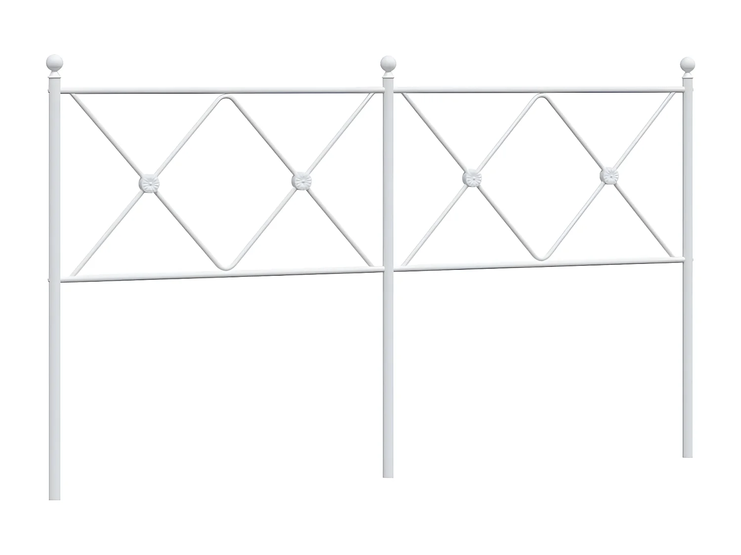 Tête de lit métal blanc 160 cm