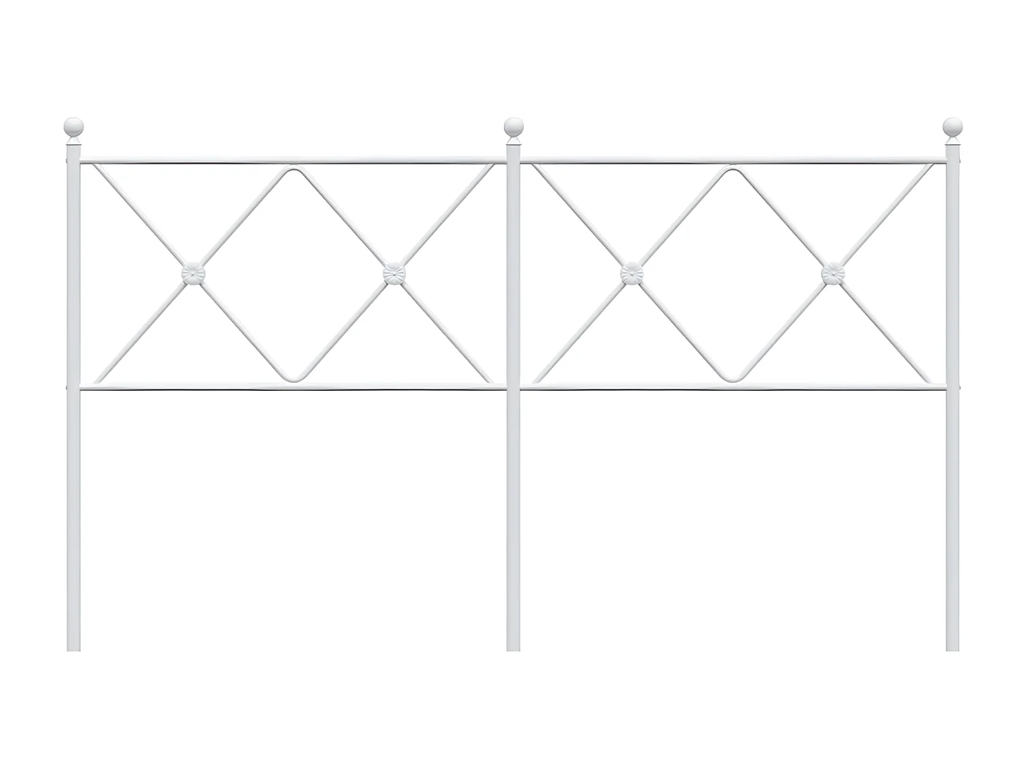Tête de lit métal blanc 160 cm