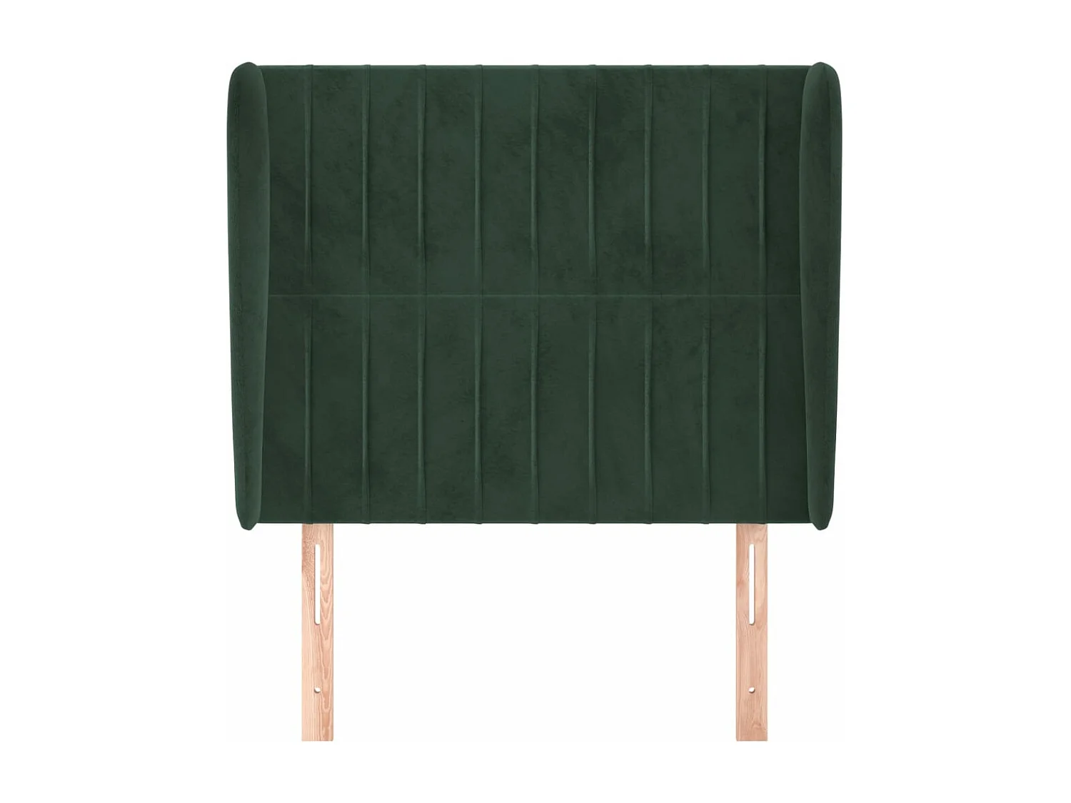 Cabecero con orejas de terciopelo verde oscuro 83x23x118/128 cm