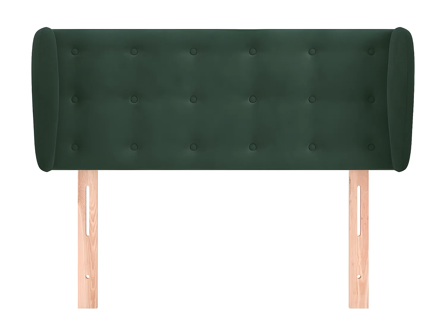 Tête de lit avec oreilles Vert foncé 103x23x78/88 cm Velours