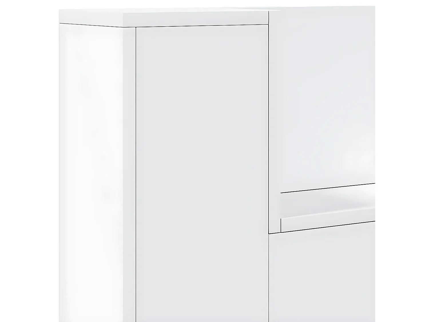 Armário de cabeceira com luzes LED 120x16,5x103,5 cm branco