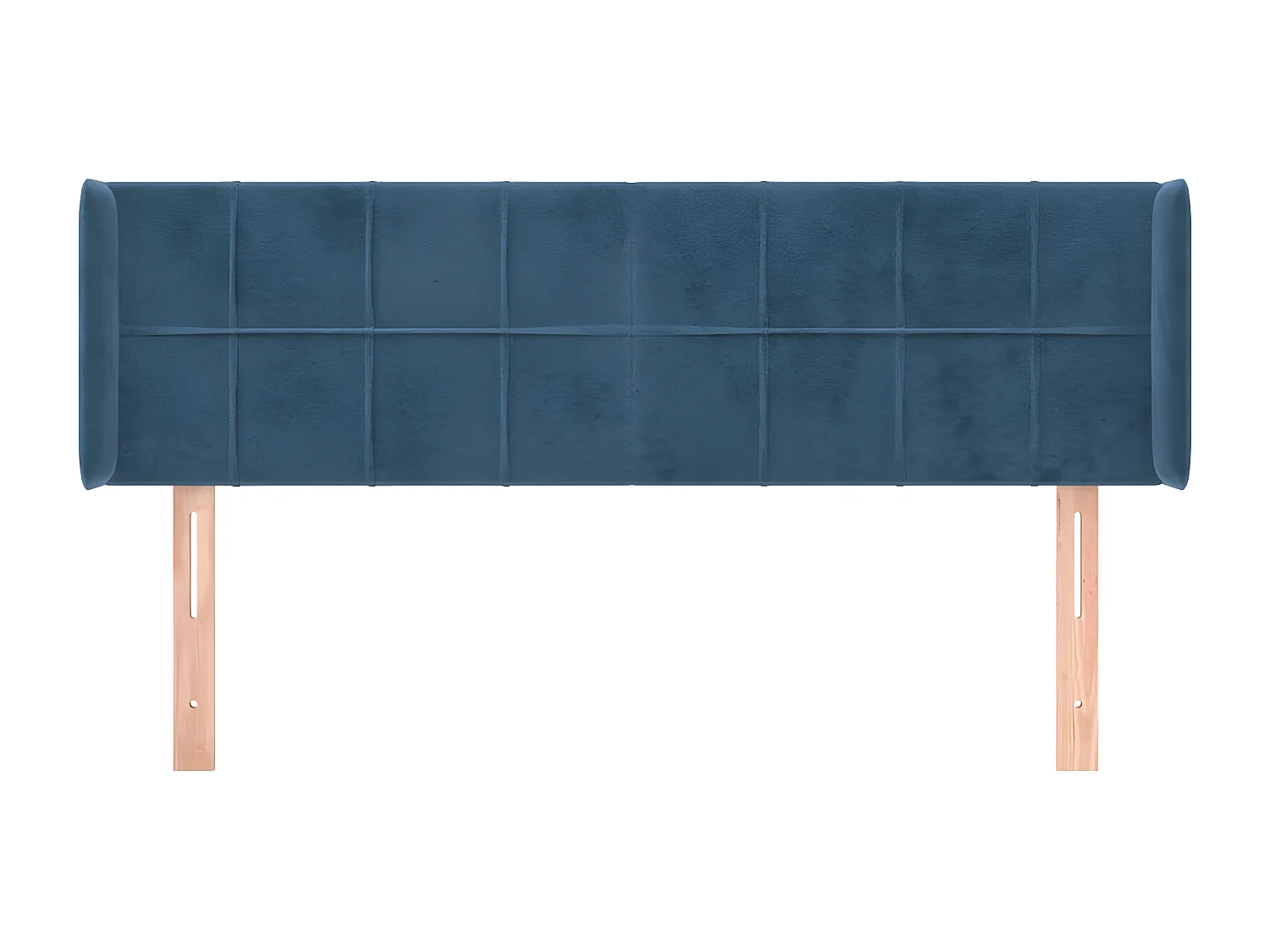 Tête de lit avec oreilles Bleu foncé 147x16x78/88 cm Velours