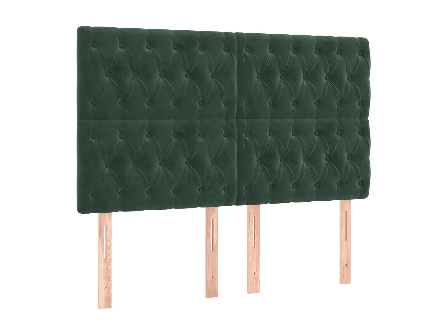 Têtes de lit 4 pièces Vert foncé 80x7x78/88 cm Velours