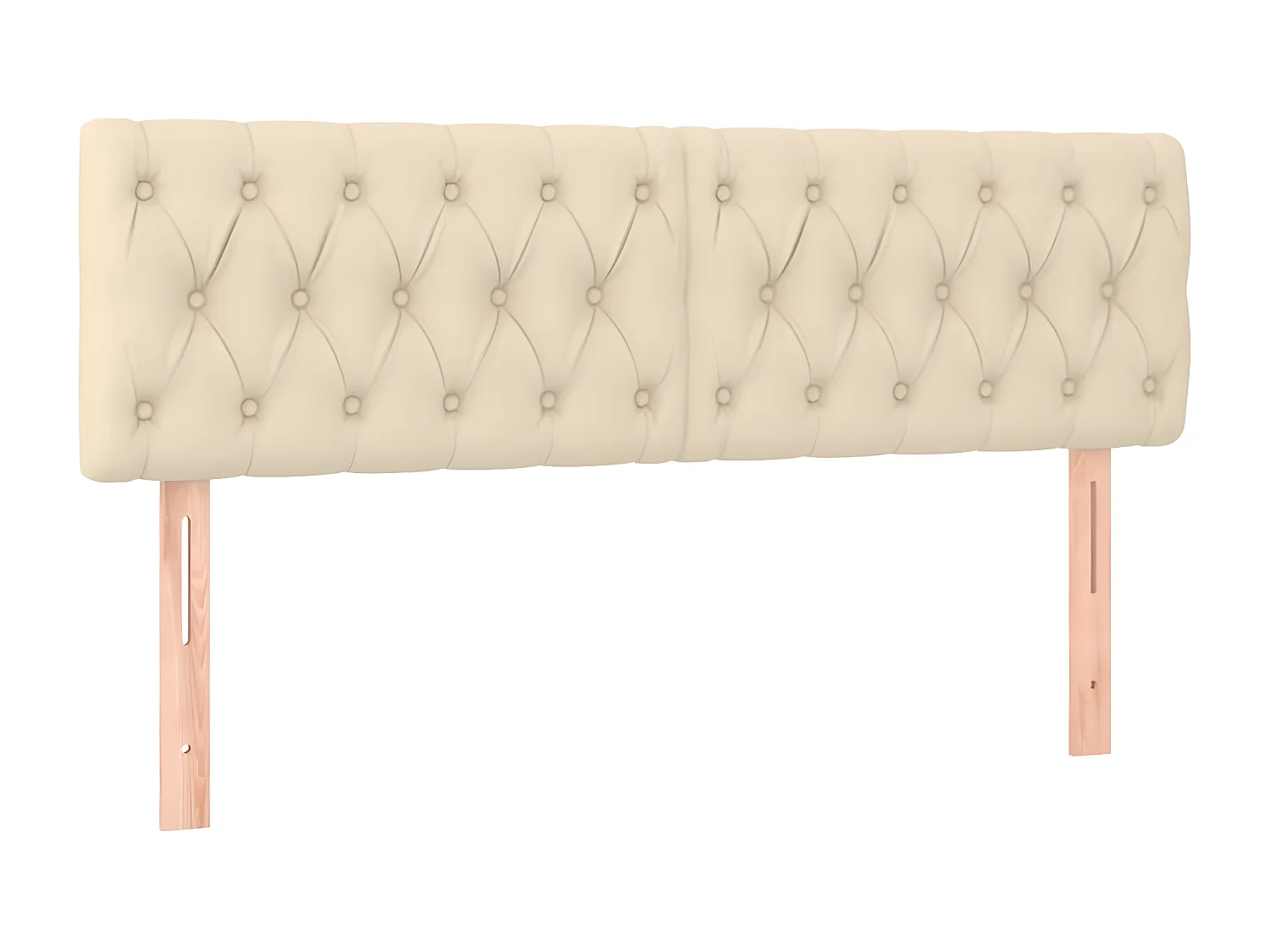 Têtes de lit 2 pièces Crème 80x7x78/88 cm Tissu