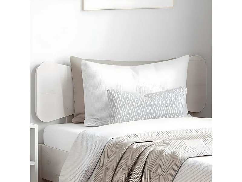 Tête de lit blanc 75 cm bois massif de pin