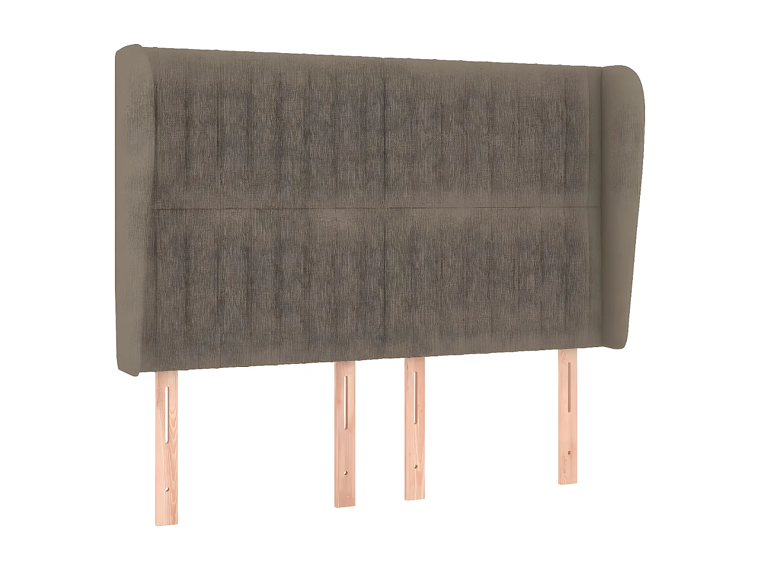 Tête de lit avec oreilles Taupe 147x23x118/128 cm Tissu