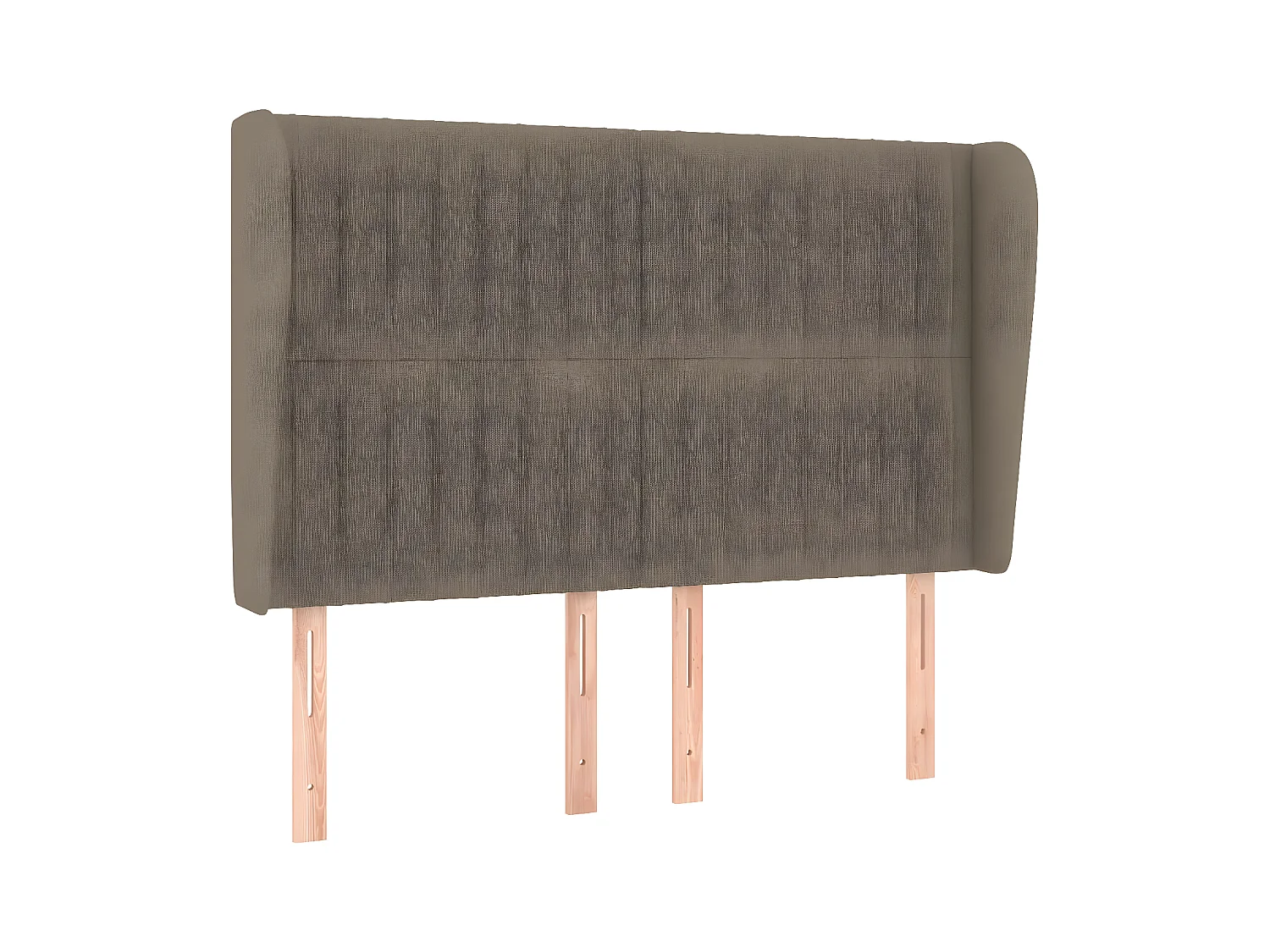 Tête de lit avec oreilles Taupe 147x23x118/128 cm Tissu