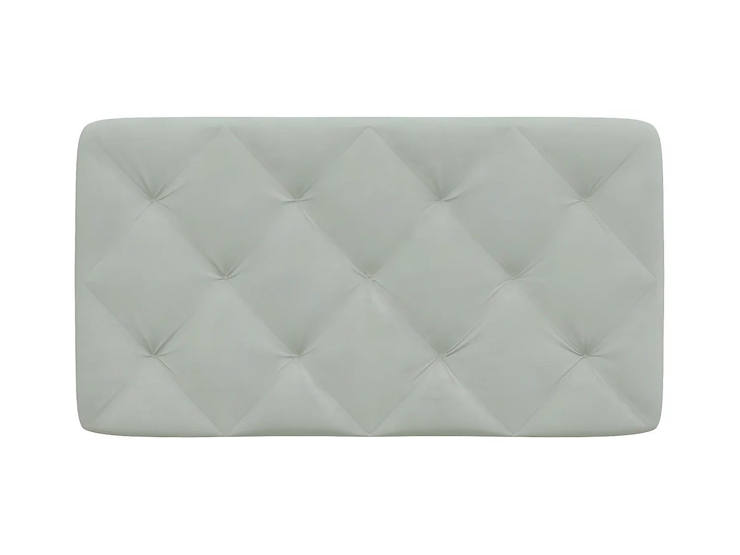 Coussin de tête de lit gris clair 90 cm velours