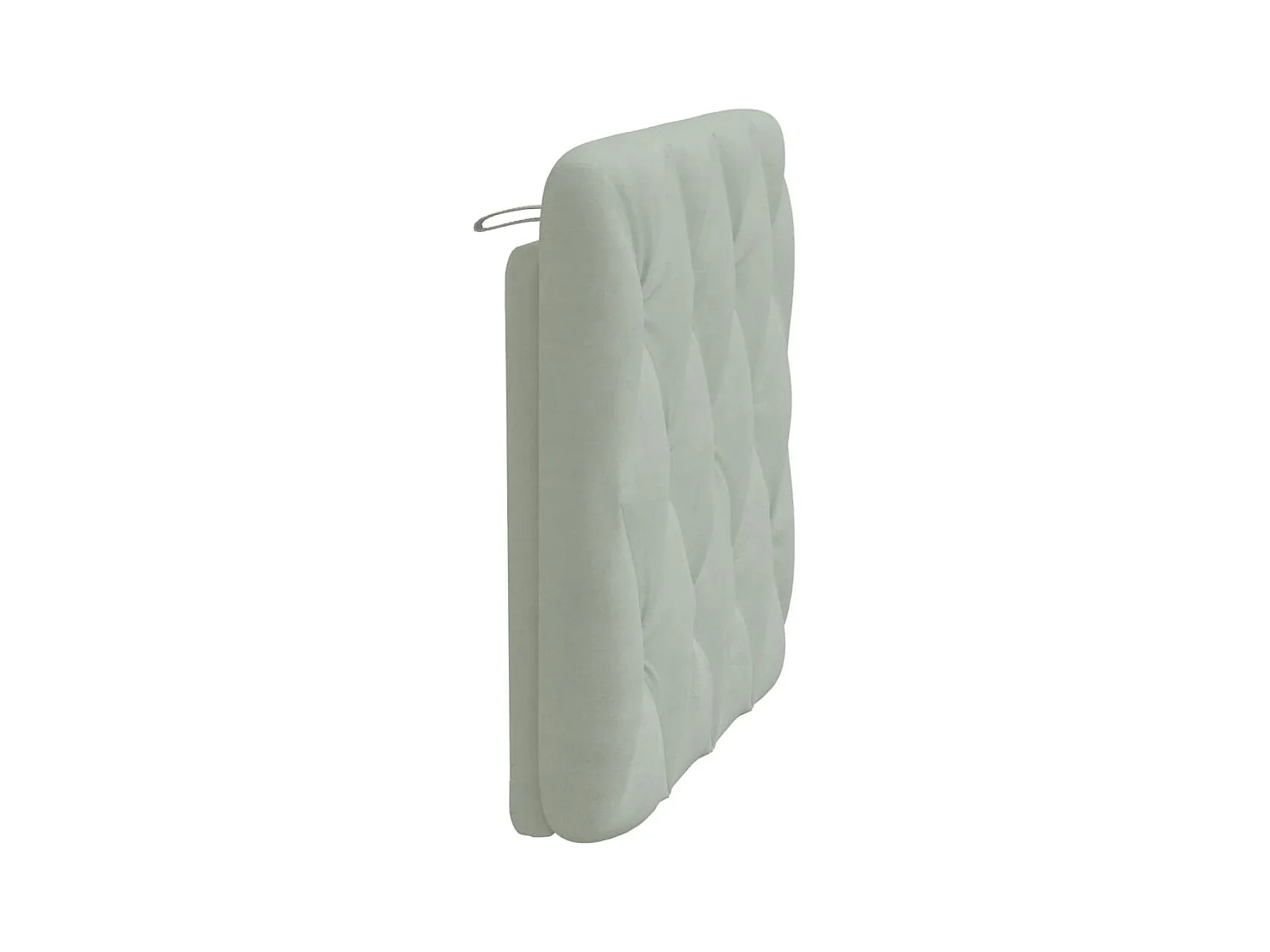 Coussin de tête de lit gris clair 90 cm velours