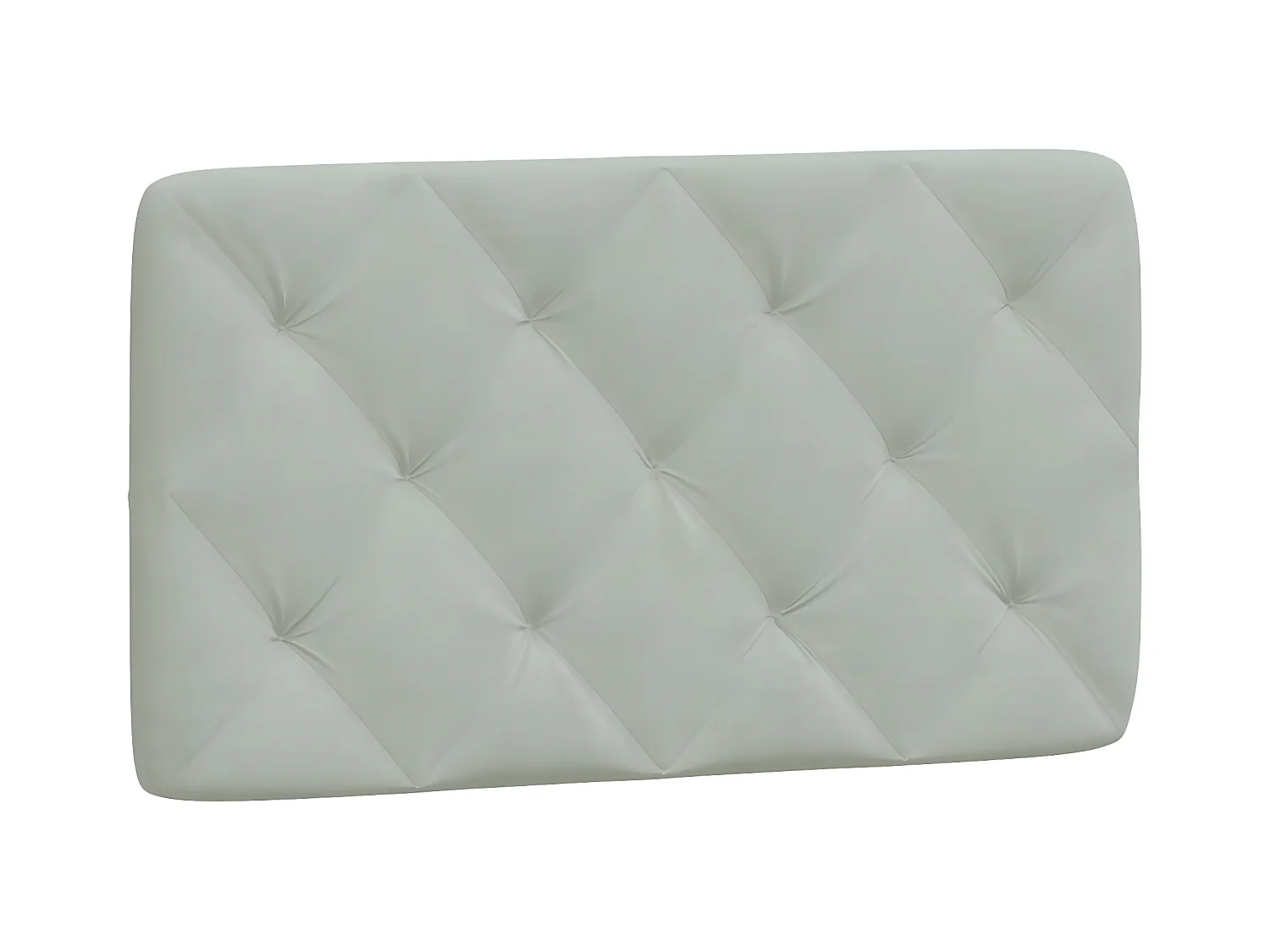 Coussin de tête de lit gris clair 90 cm velours