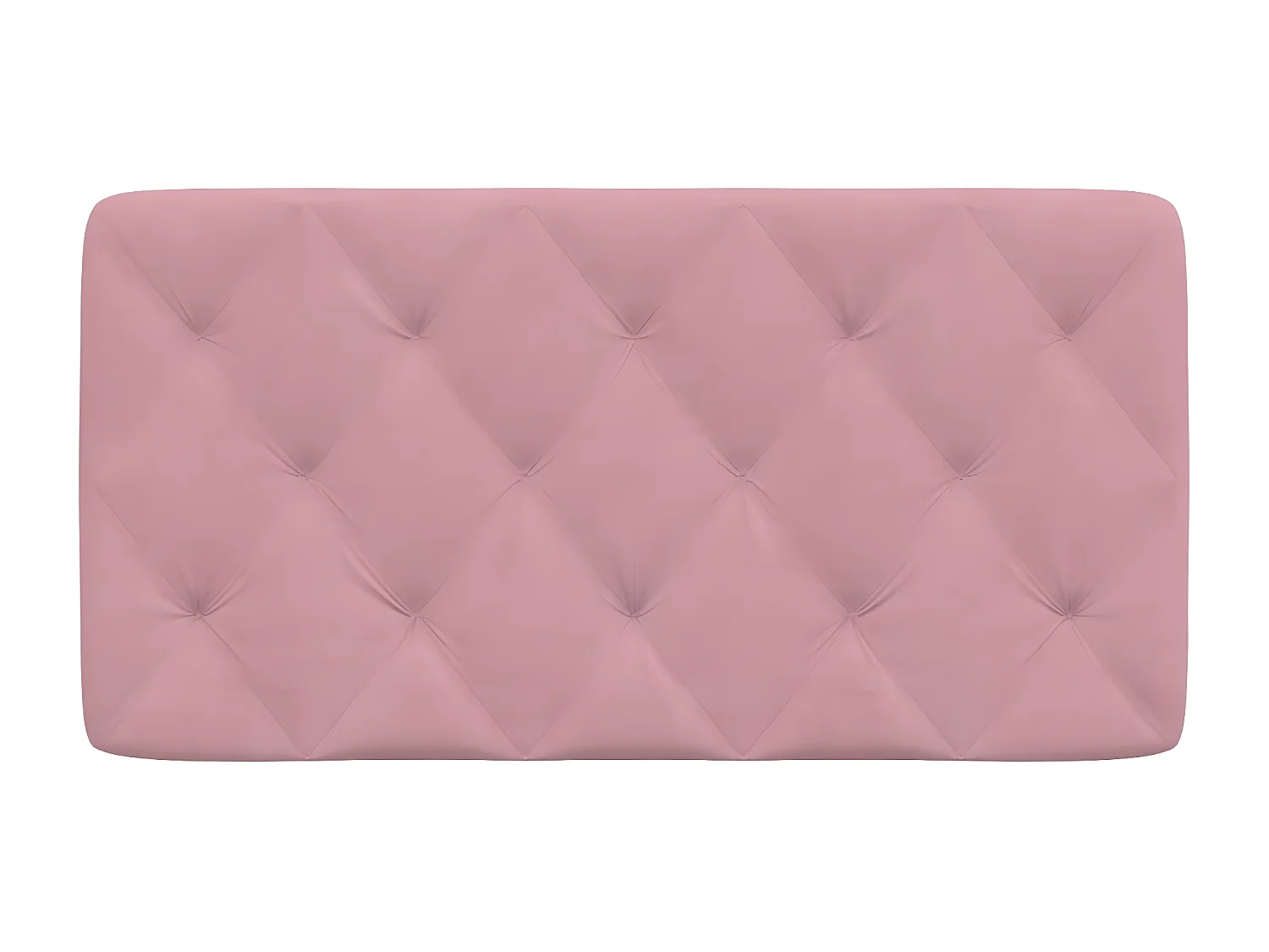 Coussin de tête de lit rose 100 cm velours