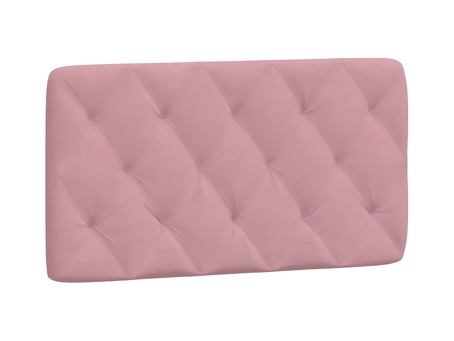 Coussin de tête de lit rose 100 cm velours