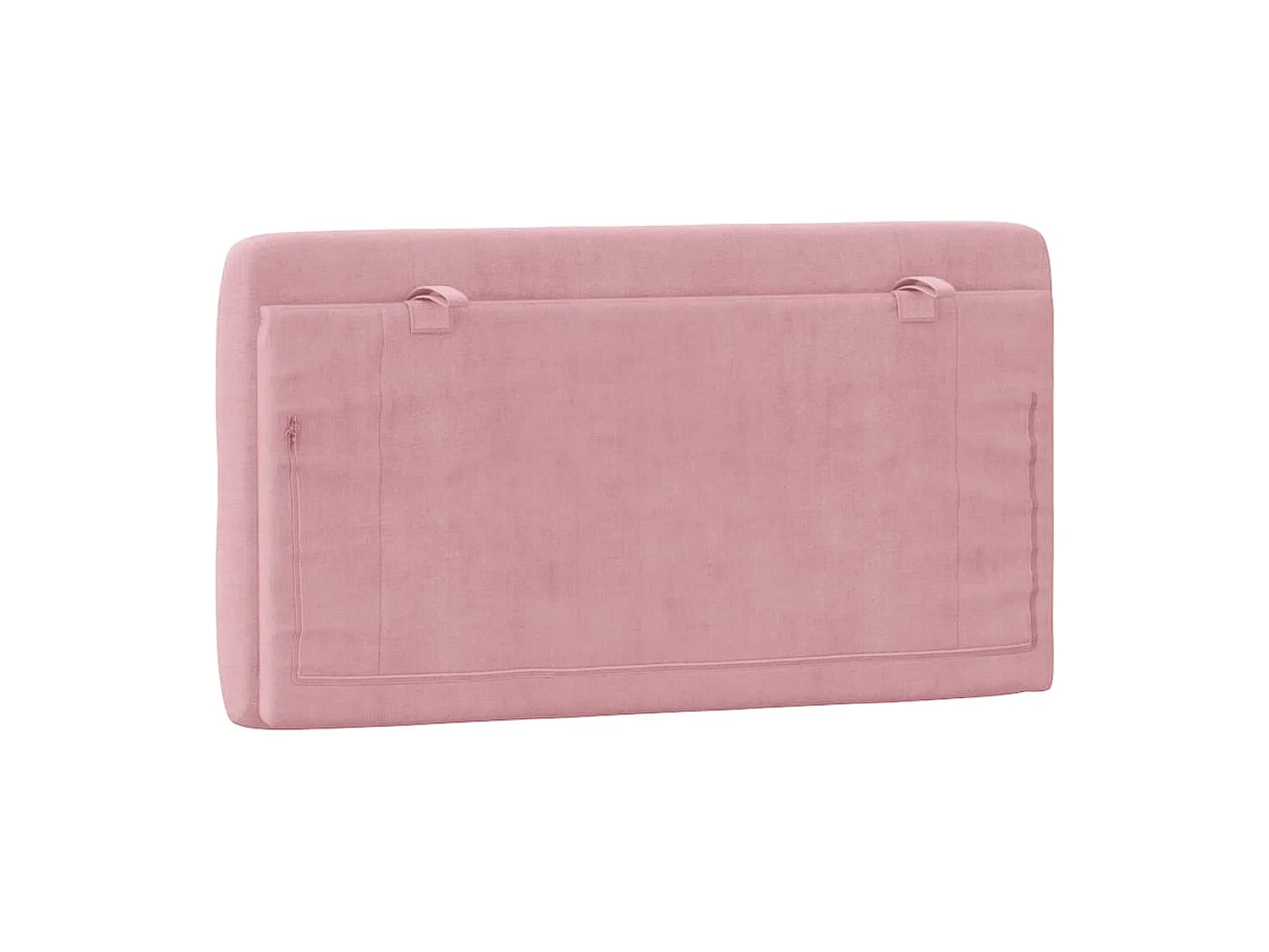 Coussin de tête de lit rose 100 cm velours