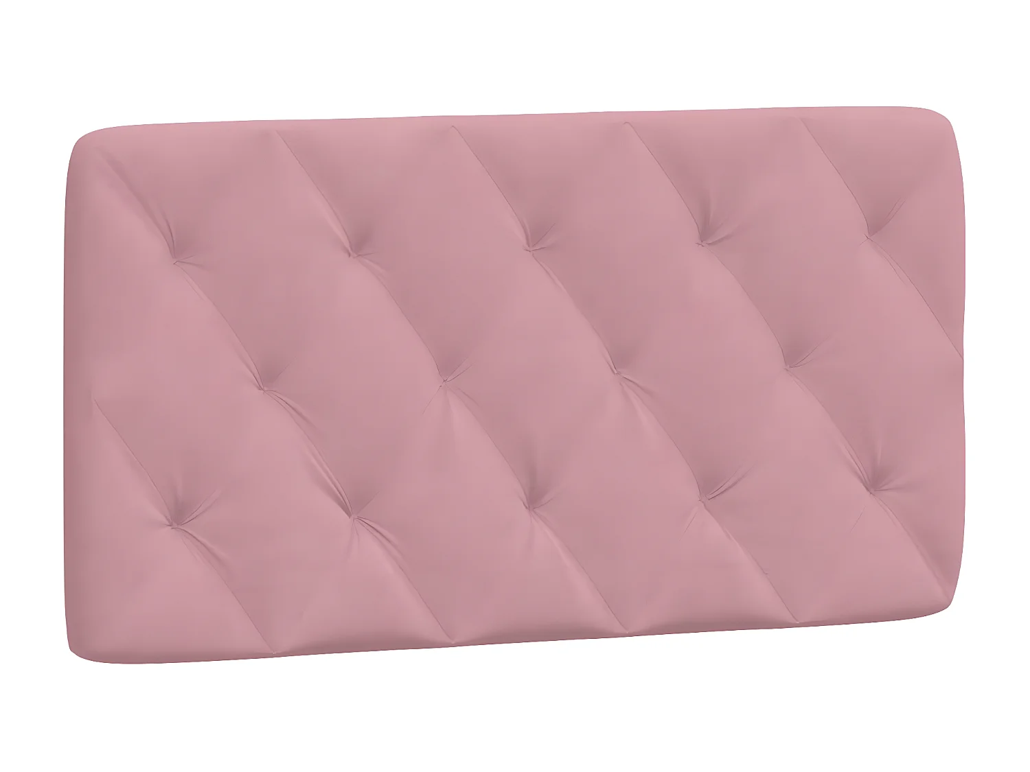 Cabecero de cama acolchado terciopelo rosa 100 cm