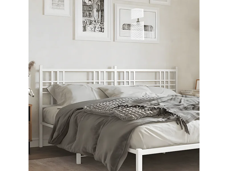 Cabeceira de cama 180 cm metal branco