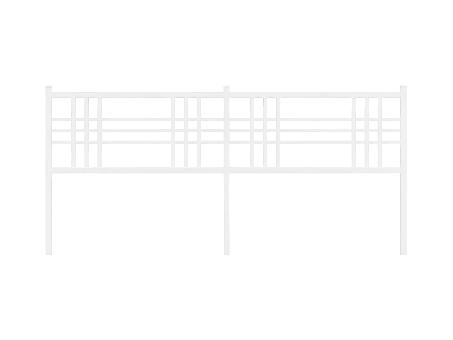 Tête de lit métal blanc 180 cm