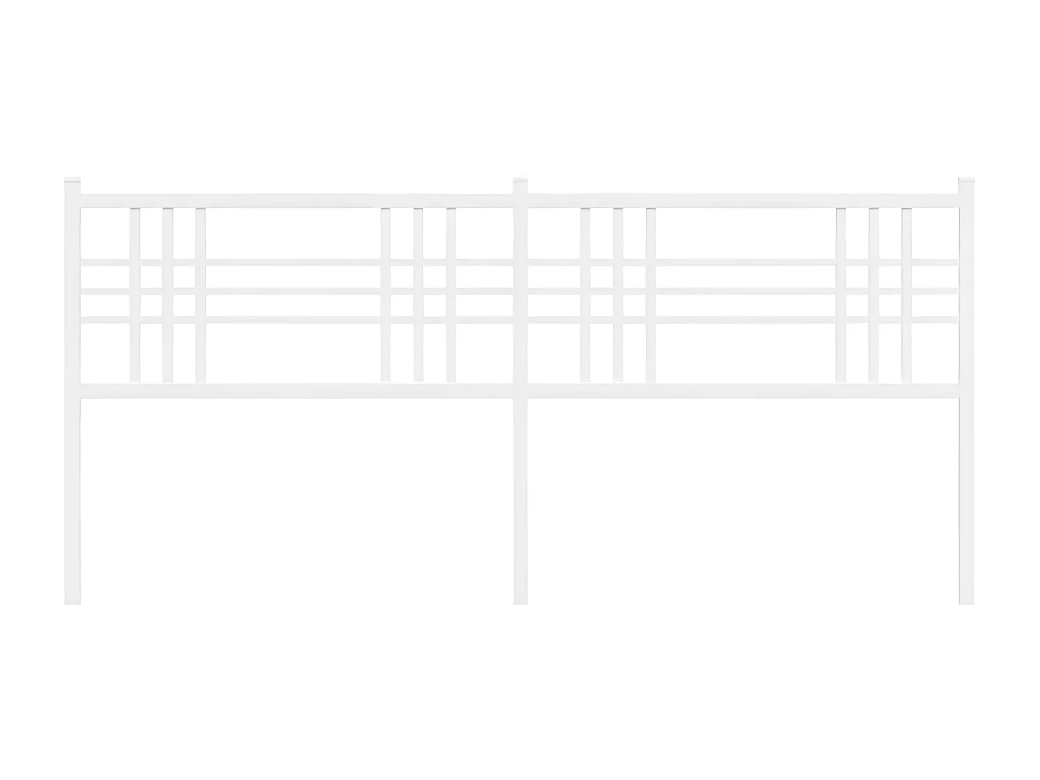 Tête de lit métal blanc 180 cm